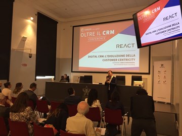 Marco Borgherese introduce lo speech che ha tenuto all'evento "Oltre il CRM"