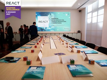 evento react business intelligence welcome coffee