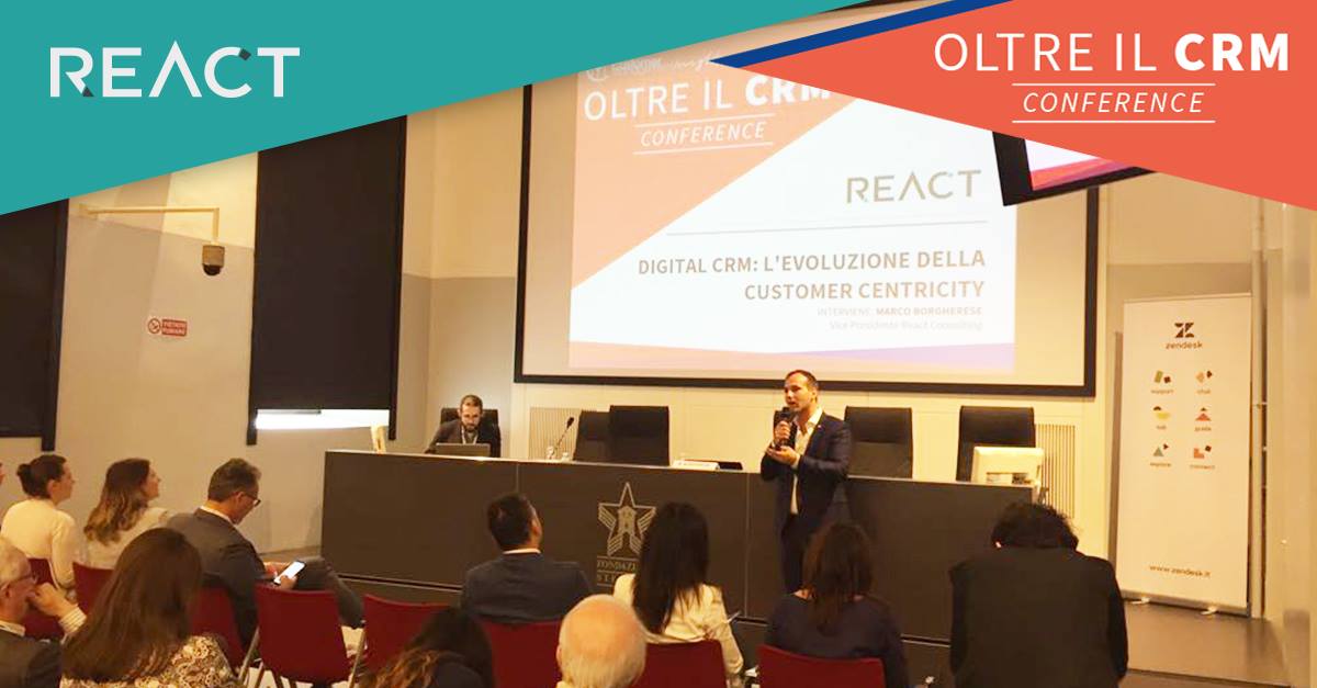 Marco Borgherese interviene all'evento "Oltre il CRM" di Milano