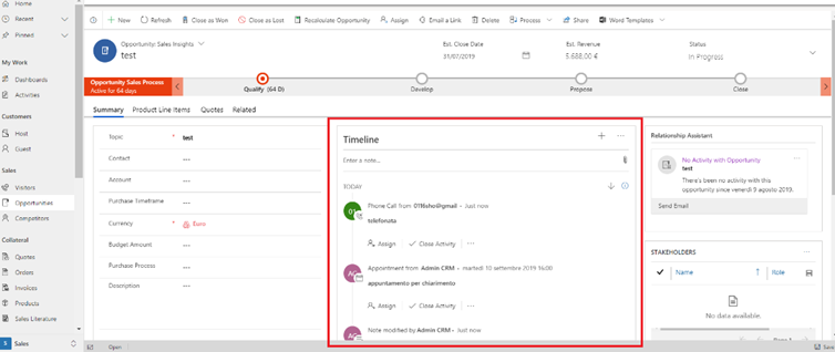 Nuove schede Dynamics 365